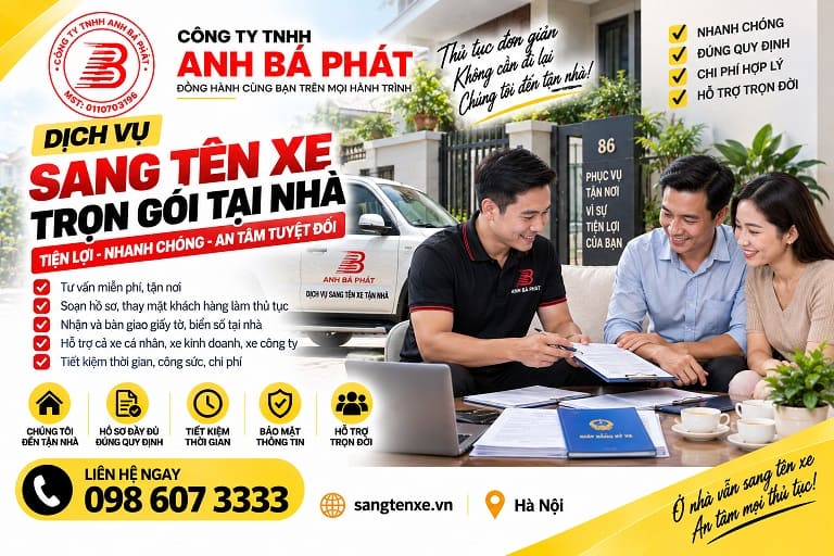 HỖ TRỢ TƯ VẤN THỦ TỤC SANG TÊN Ô TÔ